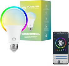 Smart Lâmpada WiFi Positivo Casa Inteligente, Iluminação Branca Quente e Fria e RGB Até 16 Milhões de Cores, 9W