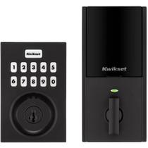 Smart Lock Kwikset HomeConnect 620 Z-Wave de longo alcance preto fosco