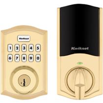 Smart Lock Kwikset HomeConnect 620 Z-Wave em latão polido de longo alcance