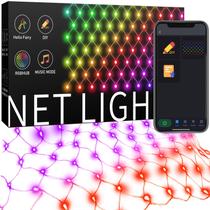 Smart Net Lights Aoycocr 150 LEDs Controle de APP Bluetooth de 4 x 6 pés