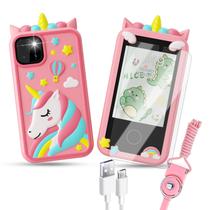 Smart Phone Toy WINWEND Kids Touchscreen HD com câmera dupla rosa Smart Phone Toy WINWEND Kids Touchscreen HD com câmera dupla rosa