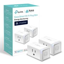 Smart Plug Kasa KP125M Matter compatível com monitor de energia, pacote com 2 unidades