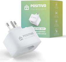 Smart Plug Max Wi-Fi Positivo Casa Inteligente, 16A, NBR 14136, Configuração Rápida, 1600W Bivolt Compatível com Alexa