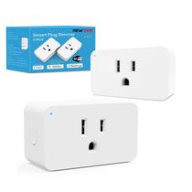 Smart Plug New One, pacote com 2, 2,4 G, WiFi regulável, Alexa, Google