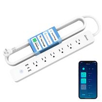 Smart Plug Power Strip GHome 6 tomadas, 3 USB, 30 W, carga rápida