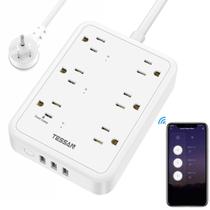 Smart Power Strip TESSAN WiFi com 3 tomadas inteligentes e 3 portas USB