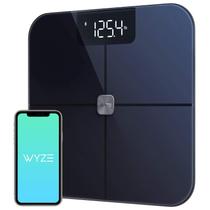 Smart Scale Wyze Peso corporal Gordura corporal IMC Frequência cardíaca preta Smart Scale Wyze Peso corporal Gordura corporal IMC Frequência cardíaca preta