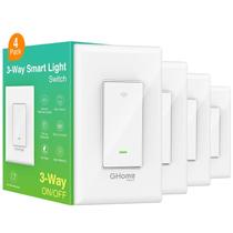 Smart Switch Home de 3 vias com luz Wi-Fi Alexa Google Home, pacote com 4