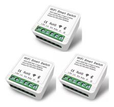 Smart Switch Mini Interruptor Inteligente Wifi Kit 4 Peças Smart Switch Mini Interruptor Inteligente Wifi Kit 4 Peças