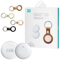 Smart Tag FAM FCA-ST02 Localizador Inteligente a Prova D'água Com 4 Cases Branco.