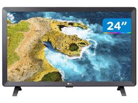 Smart TV 24” HD LED LG 24TQ520S Wi-Fi Bluetooth - 2 HDMI 1 USB