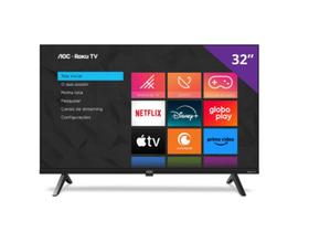 Smart TV 32" HD DLED AOC Série 5045 32S5045/78G Wi-Fi Bluetooth 3 HDMI 1 USB