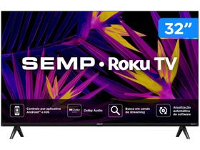 Smart TV 32" HD LED Semp 32R6610 Wi-Fi 3 HDMI 1 USB Smart TV 32" HD LED Semp 32R6610 Wi-Fi 3 HDMI 1 USB