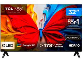 Smart TV 32" TCL Full HD QLED 35S5K Google TV 2 HDMI
