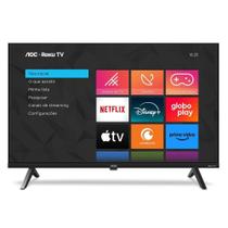 Smart TV 40 AOC Roku DLED HH 40S5045/78 Preto Bivolt Smart TV 40 AOC Roku DLED HH 40S5045/78 Preto Bivolt
