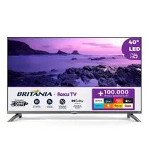 Smart TV 40 BTV40M9GR2CGB Full HD LED Dolby Audio Roku TV Britânia