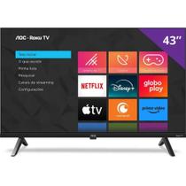 Smart tv 43" aoc lcd 43s5045/78g full hd wi-fi 3 hdmi 1 usb