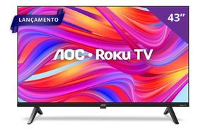 Smart TV 43" FULL HD AOC Roku TV 43S5045/78G HDMI 1 USB Wifi