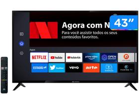 Smart TV 43” Full HD DLED Vizzion LE43DF20 - IPS Wi-Fi 2 HDMI 2 USB