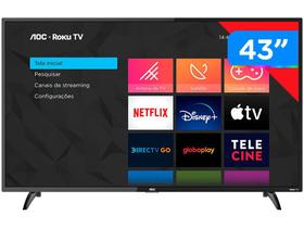 Smart TV 43” Full HD LED AOC 43S5195/78G VA 60Hz - Wi-Fi 3 HDMI 1 USB