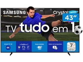 Smart TV 43 Polegadas U8600F 2025 Crystal UHD 4K Samsung UN43U8600FGXZD
