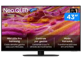 Smart TV 43" Samsung 4K Neo QLED Ultra QN90F QN43QN90FAGXZD 165Hz Tizen NQ4 AI Gen3 Bixby Alexa 4 HDMI