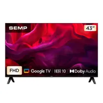 Smart TV 43" SEMP S42 Full HD google TV com Wi-Fi e Bluetooth integrados, HDMI, HDR10 SEMP
