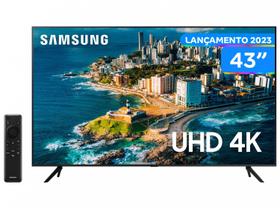 Smart TV 43” UHD 4K LED Samsung 43CU7700 - Lançamento 2023 Wi-Fi Bluetooth Alexa 3 HDMI