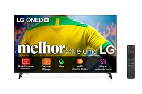 Smart TV 4K 55" LG QNED73 Portal de Games Processador AI α7 Ger8 4K Super Upscaling Google Cast Integrado Controle AI Magic WebOS 25 Modo Esportes Ale Smart TV 4K 55" LG QNED73 Portal de Games Processador AI α7 Ger8 4K Super Upscaling Google Cast Integrado Controle AI Magic WebOS 25 Modo Esportes Ale