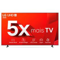 Smart TV 4K 75 LG UHD 75UT8050 Processador A5 Ger7 AI Alexa/Chromecast integrado webOS 24 Controle Smart Magic