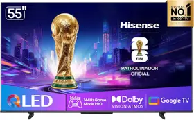 Smart TV 4K Hisense QLED 55 Polegadas com Dolby Vision, Dolby Atmos, HDR10 e WiFi 55Q7QGPTOBT