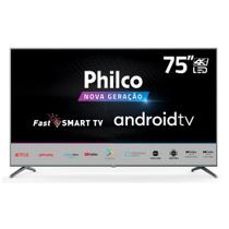 Smart TV 4K LED 75 Polegadas Philco Fast TV PTV75M70AGCSG UHD WIFI Integrado