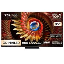 Smart TV 4K TCL Premium QD-Mini LED 85” Polegadas com Google TV, Zero Border, Dolby Vision IQ, Audio Bang e Olufsen - 85C8K