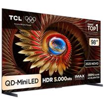 Smart TV 4K TCL Premium QD-Mini LED 98” Polegadas com Google TV, Zero Border, Dolby Vision IQ, Audio Bang e Olufsen - 98C8K