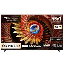 Smart TV 4K TCL Premium QD-Mini LED 98” Polegadas com Google TV, Zero Border, Dolby Vision IQ, Audio Bang e Olufsen - 98C8K