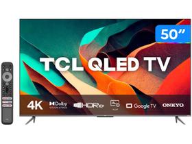 Smart TV 50” 4K QLED TCL 50C635 - Wi-Fi Bluetooth Google Assistente 3 HDMI 2 USB