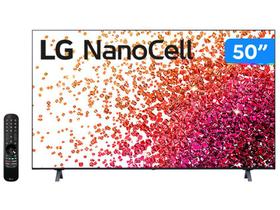 Smart TV 50” 4K UHD Nanocell LG 50NANO75 - 60Hz Wi-Fi e Bluetooth Alexa 3 HDMI 2 USB