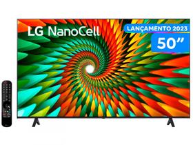 Smart TV 50” 4K Ultra HD LED LG NanoCell 50NANO77 - Lançamento 2023 Wi-Fi Bluetooth Alexa 3 HDMI 2 USB