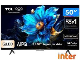 Smart TV 50 TCL 4K UHD QLED 50P7K Google TV AiPQ Google Assistente 3 HDMI