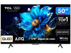 Smart TV 50" TCL 4K UHD QLED 50P7K Google TV AiPQ Google Assistente 3 HDMI Smart TV 50" TCL 4K UHD QLED 50P7K Google TV AiPQ Google Assistente 3 HDMI