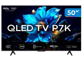 Smart TV 50" TCL 4K UHD QLED 50P7K Google TV AiPQ Google Assistente 3 HDMI