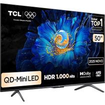 Smart TV 50" TCL 50C6KS QLED Mini LED 4K UHD Google TV, DOLBY VISION, ATMOS, HDR10+, Wi-Fi dual band e Bluetooth, HDMI 2.1