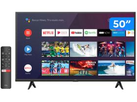 Smart TV 50” UHD 4K LED TCL 50P615 VA 60Hz - Android Wi-Fi Bluetooth HDR 3 HDMI 2 USB