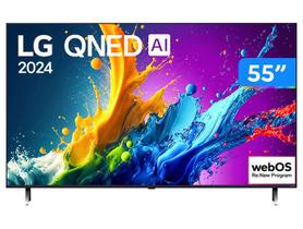 Smart TV 55" 4K QNED LG 55QNED80TSA WebOS 24 Processador α5 Ger7 Wi-Fi Bluetooth com Alexa e Chromecast 3 HDMI 2 US Smart TV 55" 4K QNED LG 55QNED80TSA WebOS 24 Processador α5 Ger7 Wi-Fi Bluetooth com Alexa e Chromecast 3 HDMI 2 US
