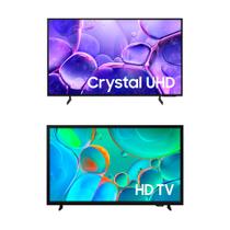 Smart TV 55" Crystal UHD 4K U8100F + Smart TV 32" HD H5000F