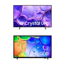 Smart TV 55" Crystal UHD 4K U8100F + Smart TV 43" QLED Full HD