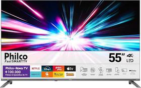 Smart TV 55" Philco 4K UHD LED Roku TV Dolby Audio P55CRA