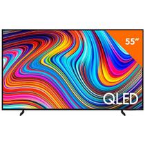 Smart TV 55 QLED 4K Samsung QN55Q60CAGXZD Modo Game Design Slim