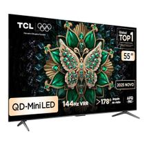 Smart TV 55" TCL 55C6KS QLED Mini LED 4K UHD Google TV, DOLBY VISION IQ, ATMOS, Subwoofer, HDR10+, Wi-Fi dual band e Bluetooth,144Hz VRR