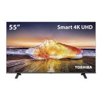 Smart TV 55" Toshiba 4K VIDAA, Dolby Audio, Wi-fi e Comando de Voz - TB023M